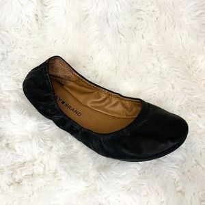 Lucky Brand Emmie Flats Black Leather Slip On Shoes Work Career Wear Women’s 6.5